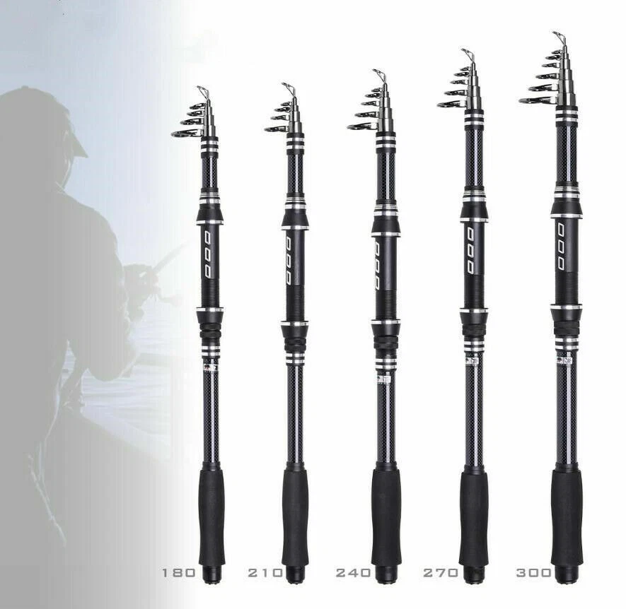 Carbon Fishing Rods Travel Telescopic Fishing Poles Spinning Fishing Tackle Rock