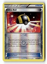 Pokemon Card Ultra Ball Reverse Holo LP XY - Flashfire 99/106 -