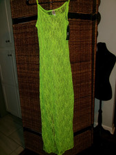 Fashion Nova Sheer Green Lingerie Lace Trim Babydoll Gown Long nwt sz L