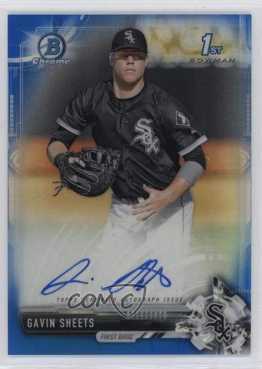 2017 Bowman Draft Chrome Pick Blue Refractor /150 Gavin Sheets #CDA-GS Auto 0w2b