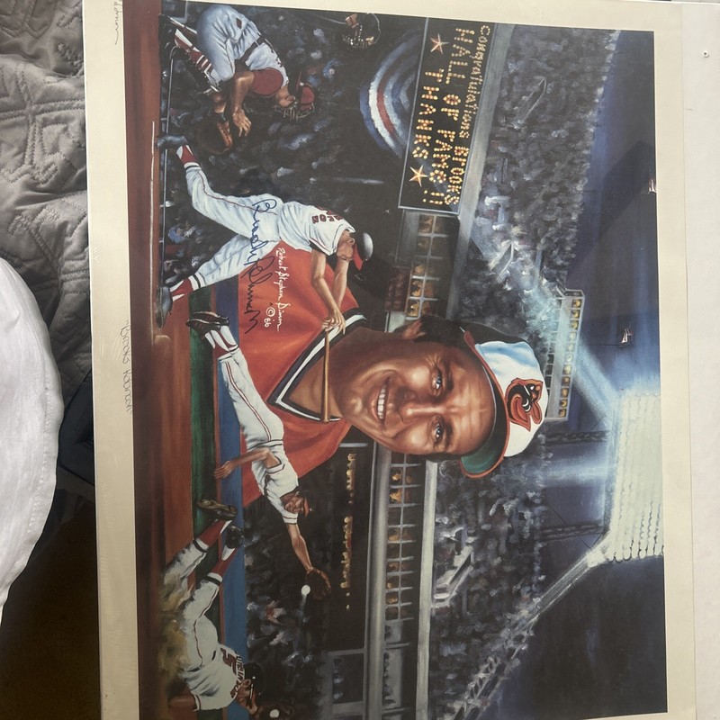brooks robinson hand signed lithograph 20" X 26" JSA