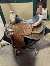 JUST IN TIME FOR XMAS Gorgeous 16"Silver Loaded Dale Chavez Western Show Saddle 