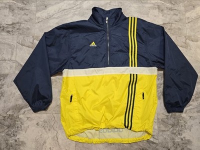 Vintage 90s Adidas Lightweight Windbreaker Jacket Mens Sz L Navy