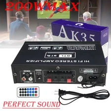 200W Max Power Stereo Amplifier Home Audio Bluetooth 2.0 Stereo Receiver AK35