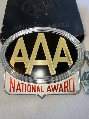 AAA National Award Grille Badge Bumper Topper Sign Emblem Accessory in Box