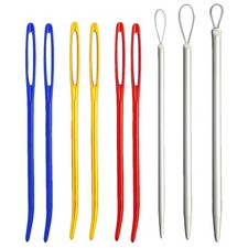 9 Pieces Aluminum Bent Tip Tapestry And Wool Needles For Needlework