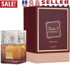 USA New - Lattafa Khamrah Dukhan 3.4oz EDP Spray Unisex New in Box Free Shipping