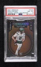 2021 Obsidian Tunnel Vision Electric Etch Orange 10/25 Zach Wilson PSA 8 17di