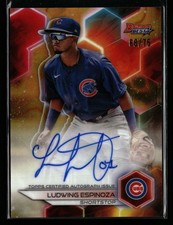 Ludwing Espinoza 2023 Bowman's Best Autograph Gold Lava Refractors #/75 Cubs