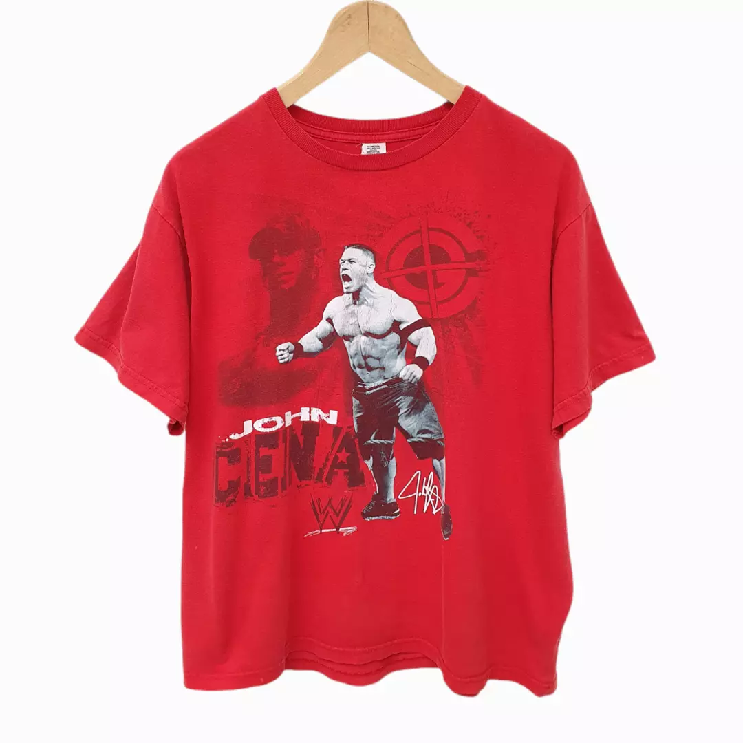 john cena red shirt