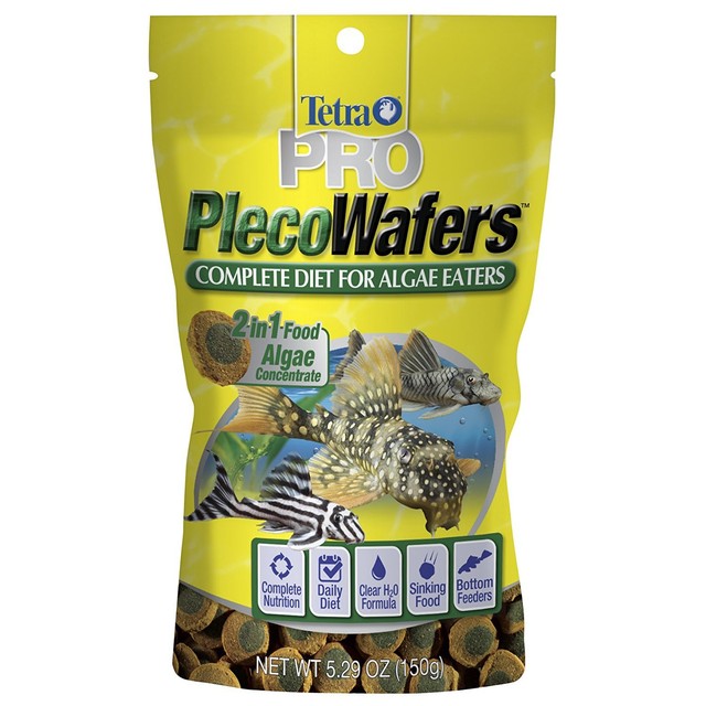 TETRA PRO PLECO WAFERS 5.29 OZ FISH FOOD FOR ALGAE EATERS. FREE