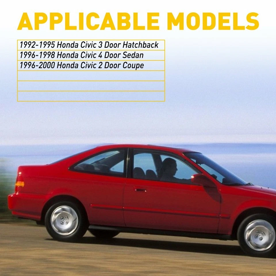 Lámpara de matrícula LED AUXITO para 92-00 Honda Civic 2 puertas cupé luz de etiqueta trasera Foto 2 de 4