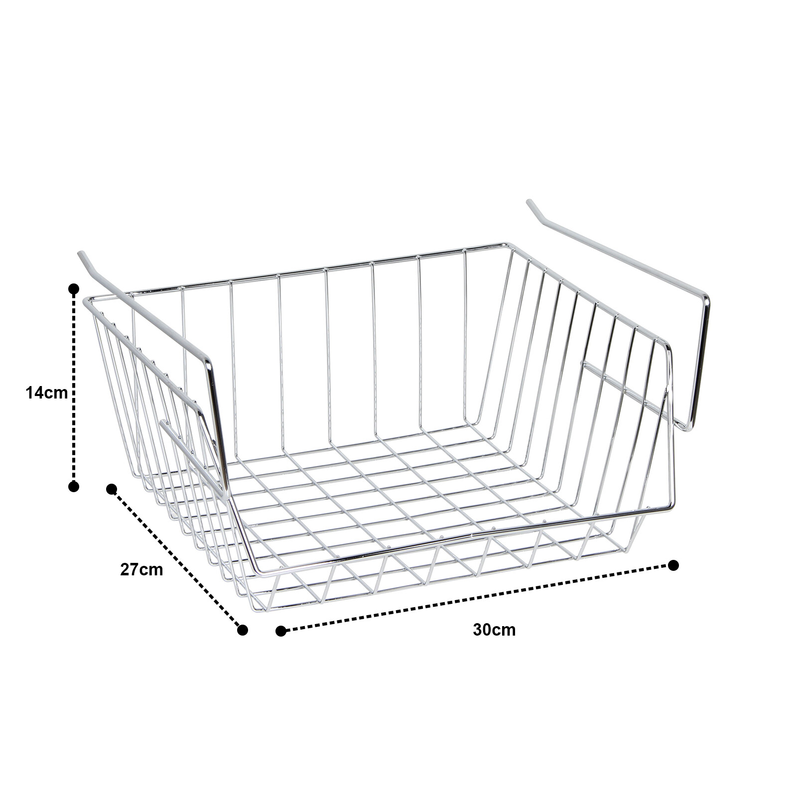 Under Shelf Storage Basket Rack Kitchen Cupboard Organizer Storage Unit