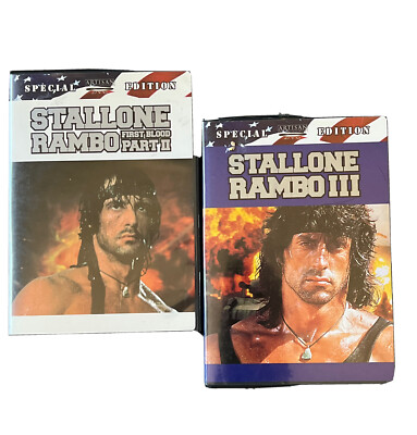 RAMBO Rambo Part II & Rambo III 20th Anniversary Special Edition DVD lot