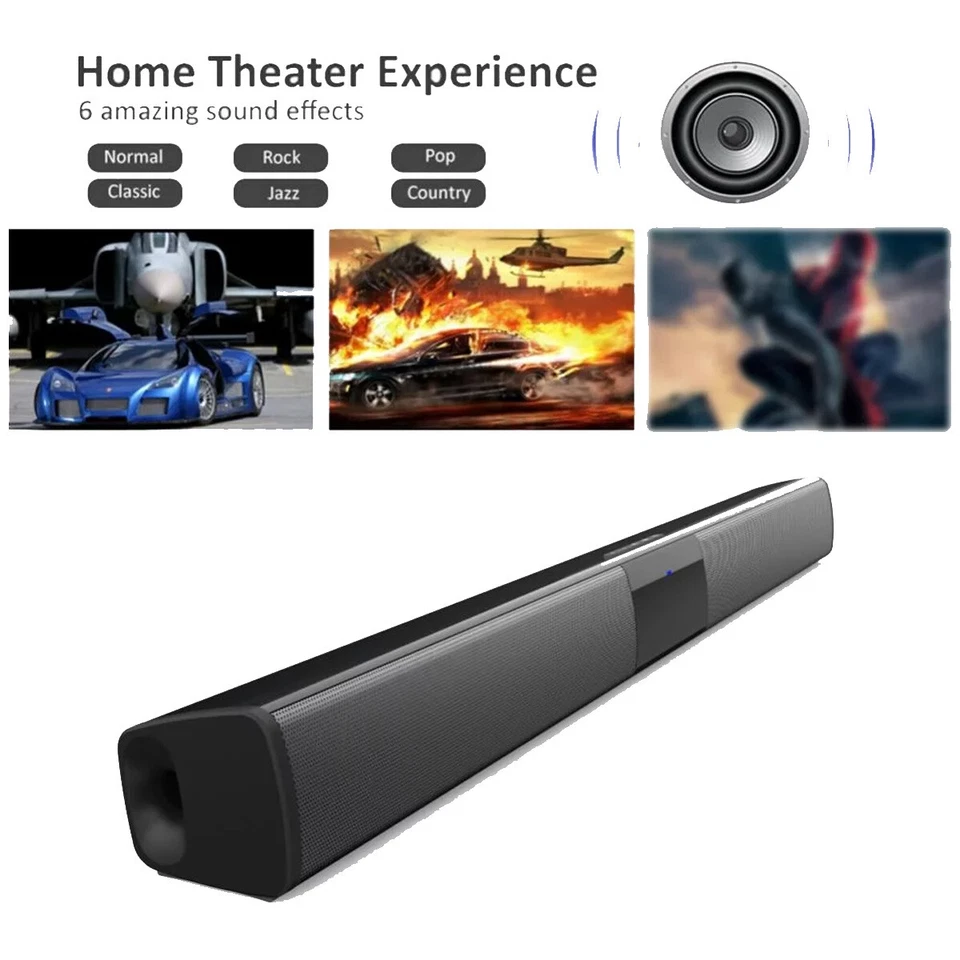 Home Theater Sound Bar for TV/PC/Phone Bluetooth Wireless & Wired Stereo Speaker - Image 4 of 4