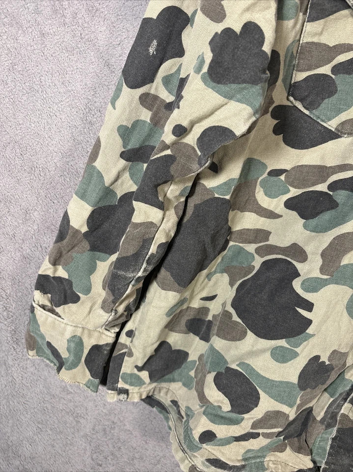 Camisa Camuflada Pato A Prueba de Escarcha De Colección Grande Abotonada Militar Caza Angustia Foto 2 de 4