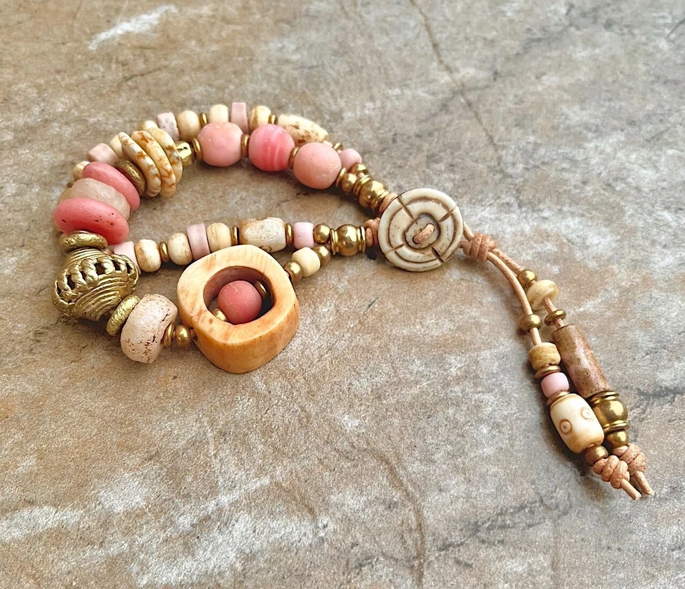 Peach Blossom Inspired Boho Chic Bracelet - Image 3 of 4