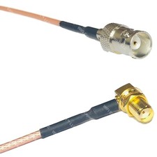 RG316 BNC FEMALE to SMA FEMALE ANGLE RF Cable Rapid-SHIP LOT