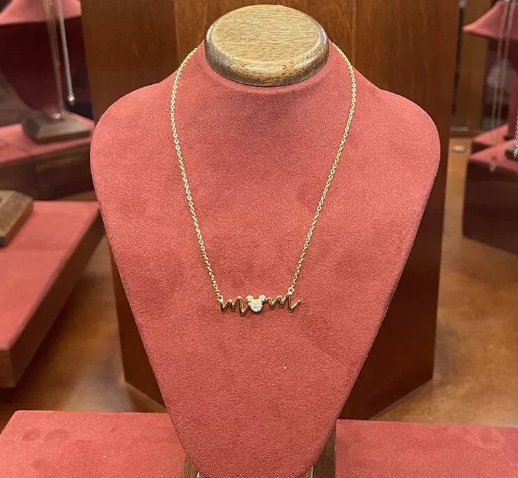 Disney Mickey Mouse Mom Gold Necklace by Rebecca Hook