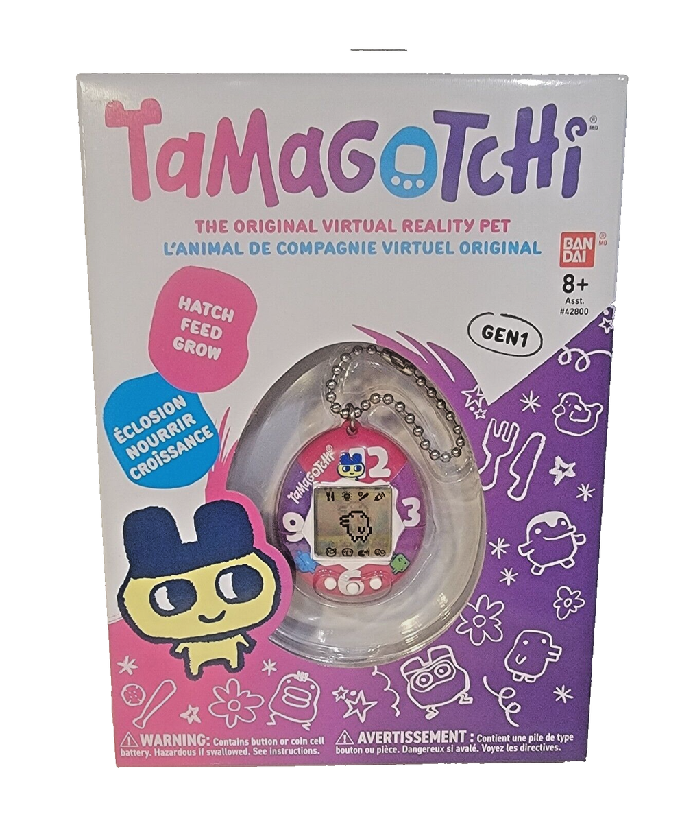 Tamagotchi Gen 1 – Purple-Pink Clock Shell | Retro Digital