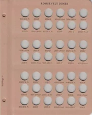 Dansco 8125-7 Replacement Page For Roosevelt Dimes w/ Proof 2023-S to 2034-P NEW