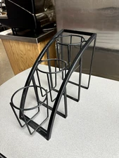 Cal-Mil 1746-3-13 Mission Black Steel 3-Cylinder Vertical Flatware Display