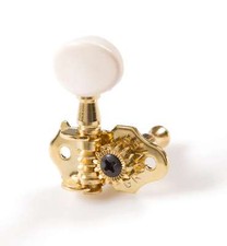 Genuine Grover Sta-Tite 9GW Tuners for Ukulele, Set 2 2 Gold, white button