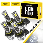 AUXITO Combo 4 9005 + 9006 LED Headlight Kit Bulbs High Low Beam White 90000LM