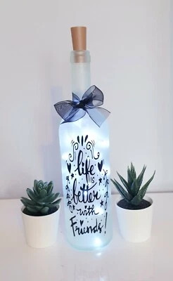 BEAUTIFUL BOTTLES SHOP LED Light Up Bottle for Friends lovely Gift for Birthday Christmas etc