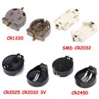 CR1220 CR2025 CR2032 CR2450 Knopfzelle Batteriehalter Steckdose Gehäuse Schwarz