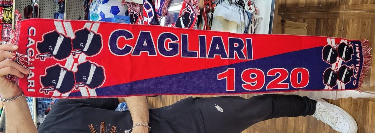 sciarpa forza cagliari 1920 soccer scarf bufanda calcio cc