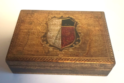 italian cigarette holder Vintage Italian Florentia Hinged Trinket Box Cigarette Box Hand Made in  Italy PF