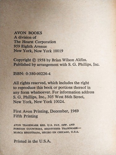 Brian W. Aldiss - Starship - Avon Fifth Printing - Bild 6 von 6