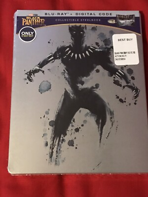 Black Panther Collectible Steelbook Blu-Ray + Digital NEW Best Buy Exclusive