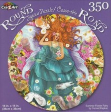 Round 350 Piece Puzzle Summer Flower Fairy by Cra-Z-Art Sealed