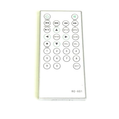 RC-601 White/Silver Remote Control For DVD Player + batteries