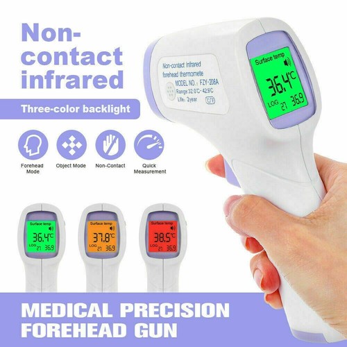 Digital Infrared Forehead Thermometer Room Non-Contact Temperature Gun For Adult - Picture 3 of 6