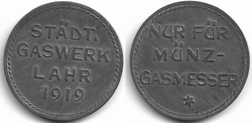 Znaczek gazowy Lahr Städt. Gazwerk 1919 tylko do monet- nóż gazowy cynk menzel 14130.1 - Zdjęcie 1 z 1