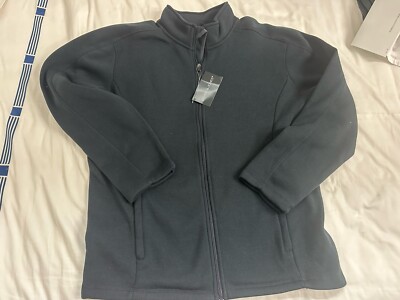 Devon & Jones DG793 Men's Bristol Full-Zip Sweater Fleece Jacket NAVY Large NWT