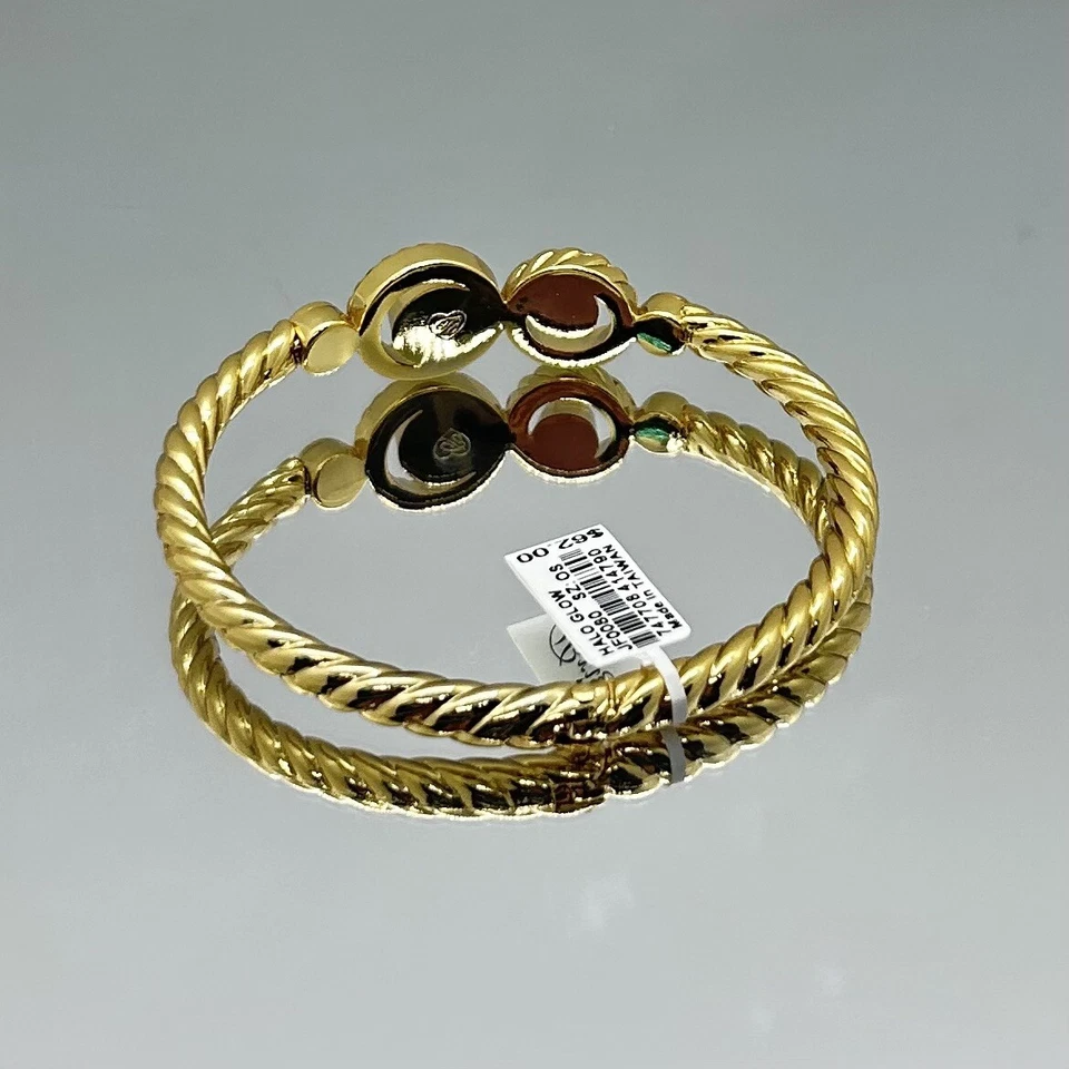 Brazalete Brighton Halo Brillante Bisagras Tono Dorado Cristal JF0080 NUEVO CON ETIQUETAS $62 Foto 4 de 4