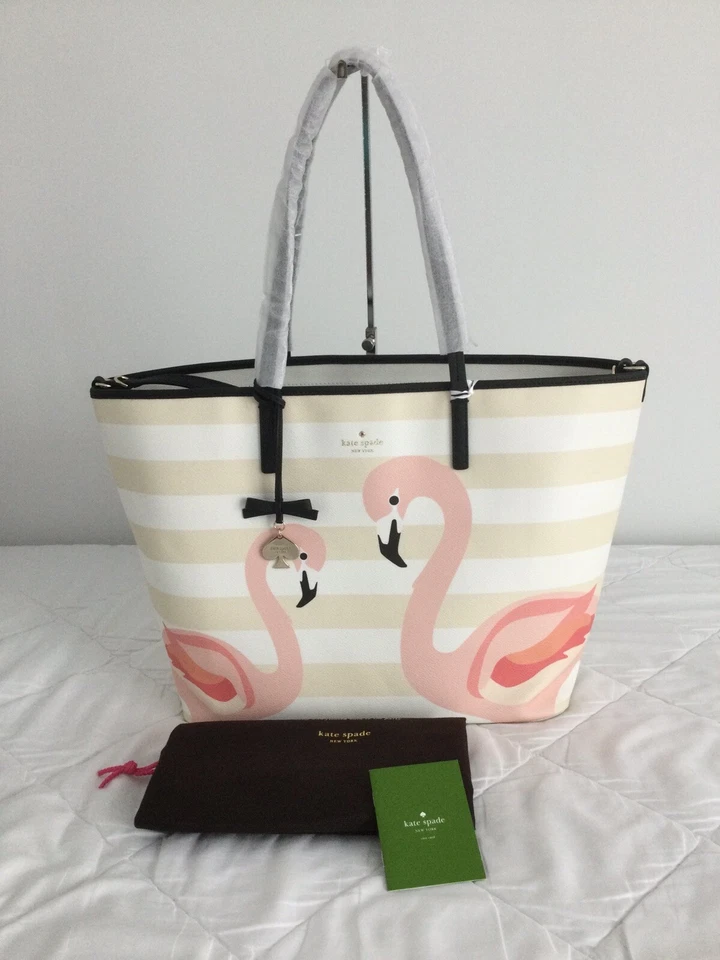 Bolso de Mano Kate Spade WKRU6166 🦩Harmony Baby Pañales STRUTYOUR STUFF FLAMENCO/NUEVO CON ETIQUETAS