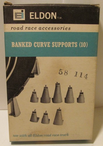 Soportes de curva bancada Eldon 1/32 (10) para ranura de pista de automóvil sin usar en caja #3875 - Imagen 3 de 6