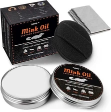 Mink Oil for Leather Boots, Leather Conditioner clear Made with Mink Oil 3.52 oz