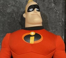 Disney Pixar Incredibles MR. INCREDIBLE Plush 14" vinyl head, hands and feet