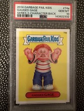 Garbage Pail Kids 2014 Series 2 Topps Sticker 74a Gauged Gage PSA 10 POP 1