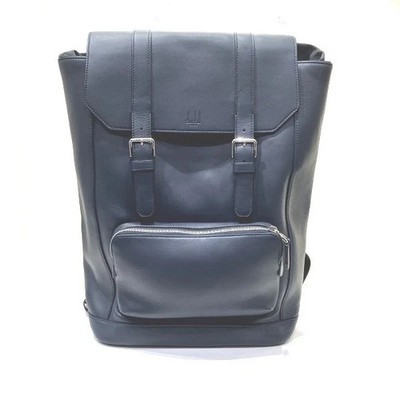 Dunhill Hampstead Navy Blue Leather Men's Flap Backpack