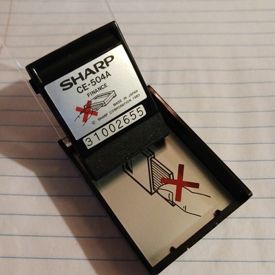 SHARP CE-504A Pocket Computer Data Card FINANCE 31002655 Japan 1983 VTG