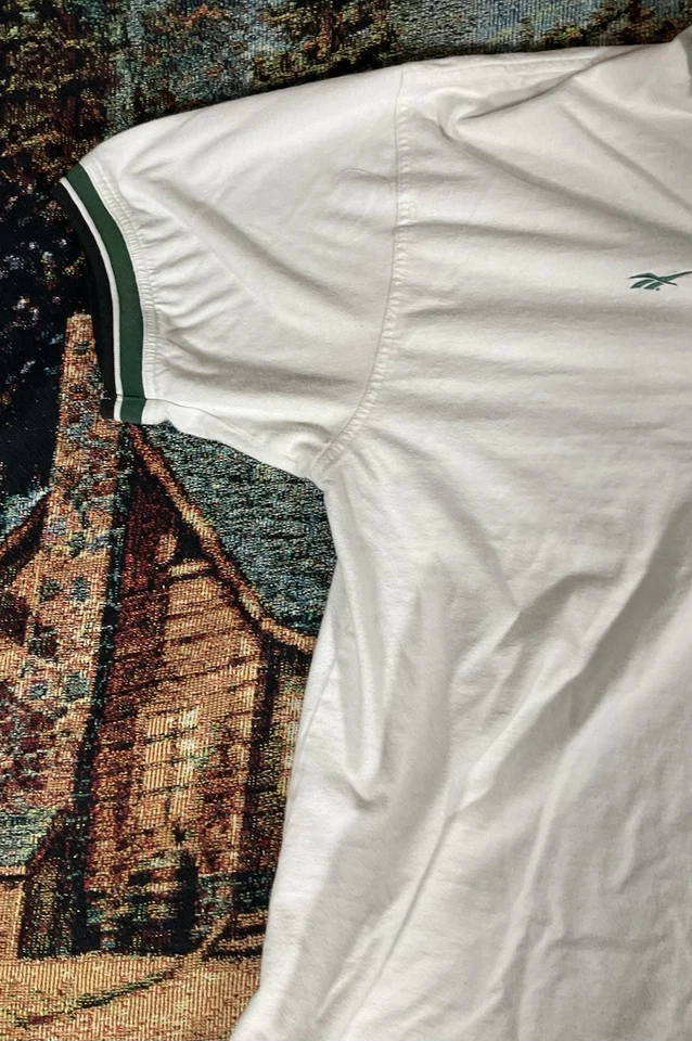 Винтажная мужская рубашка-поло Reebok Michigan State Spartans L 90-е вышивка блок S - Изображение 4 из 4