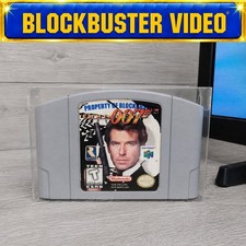 Goldeneye 007 Nintendo 64 N64 Game RARE BLOCKBUSTER Collectible Tested Works