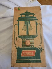 Vintage Coleman 220F195 Two-Mantle Green Lantern New Old Stock in Box USA